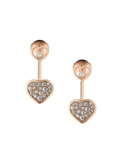 Chopard Happy Hearts 18K Rose Gold & Diamond Ear Jackets 7 Chopard Happy Hearts 18K Rose Gold & Diamond Ear Jackets -Fashion Jewelry & Accessories 0400014767461 A2
