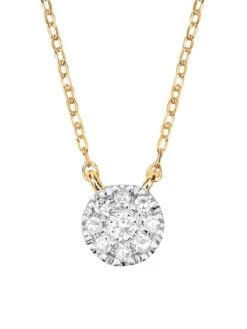 Magic Touch 18K Yellow Gold & Diamond Target Pendant Necklace