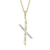 Signature 18K Yellow & White Gold Diamond X Necklace -Fashion Jewelry & Accessories 0400014785491 GOLD