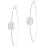Eclat 18K White Gold & Diamond Hoop Earrings -Fashion Jewelry & Accessories 0400014791486 WHITEGOLD