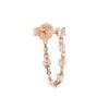 Glam Rock 18K Rose Gold & Diamond Single Huggie Hoop