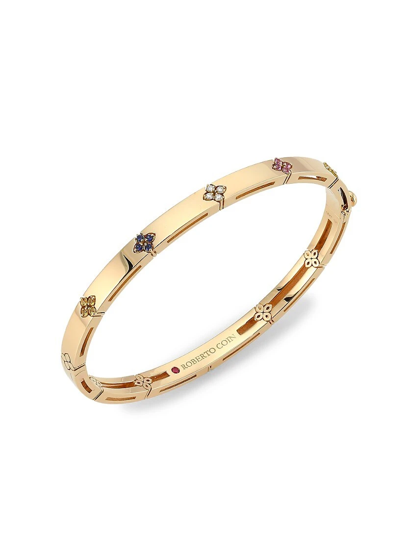 Love In Verona 18K Rose Gold, Sapphire & Diamond Bangle Bracelet 3 Love In Verona 18K Rose Gold, Sapphire & Diamond Bangle Bracelet