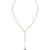 18K Yellow Gold & Diamond Moon & Star Lariat Necklace -Fashion Jewelry & Accessories 0400014888924 ROSEGOLD