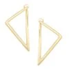 18K Yellow Gold Medium Triangular Hoop Earrings -Fashion Jewelry & Accessories 0400014888932