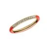 Stardust 18K Yellow Gold, Red Ceramic & Diamond Ring -Fashion Jewelry & Accessories 0400014919888 RED