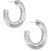 925 Classico Thick Hammered Oval Hoop Earring 1 925 Classico Thick Hammered Oval Hoop Earring -Fashion Jewelry & Accessories 0400014922428 SILVER