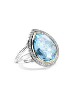 Chimera Sterling Silver, 18K Yellow Gold & Multi-Stone Ring