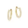 14K Yellow Gold & 0.07 TCW Diamond Huggie Hoop Earrings -Fashion Jewelry & Accessories 0400014933119 YELLOWGOLD