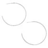 14K White Gold Open Hoop Earrings 2 14K White Gold Open Hoop Earrings -Fashion Jewelry & Accessories 0400014944717 WHITEGOLD