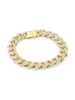 14K Gold & Diamond Miami Cuban Chain Bracelet
