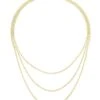 Solid 14K Gold Triple-Strand Herringbone Chain Necklace 1 Solid 14K Gold Triple-Strand Herringbone Chain Necklace -Fashion Jewelry & Accessories 0400014944845 YELLOWGOLD