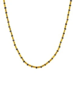 Vertigo 22K-24K Gold & Sapphire Beaded Necklace