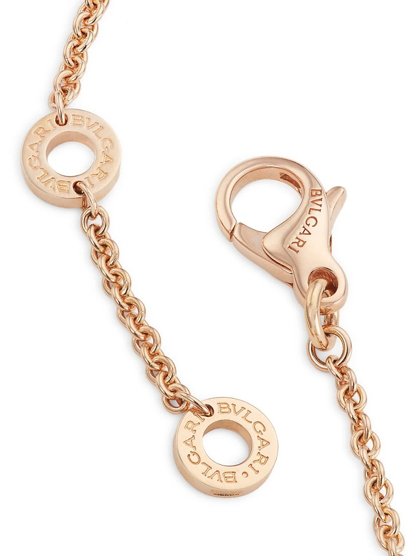 Bvlgari 18K Rose Gold, Mother-Of-Pearl & Diamond Pendant Necklace 5 Bvlgari 18K Rose Gold, Mother-Of-Pearl & Diamond Pendant Necklace - Image 3