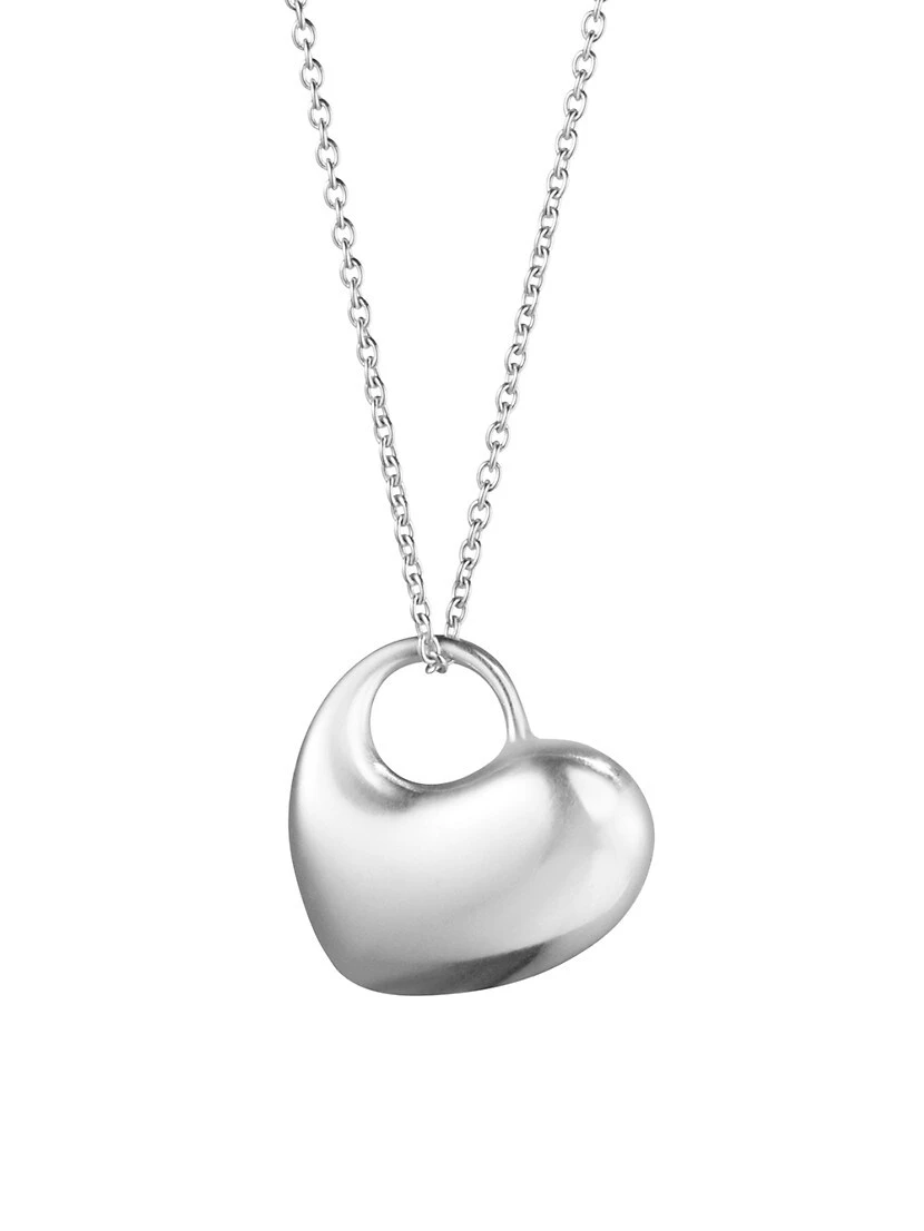Hearts Of Georg Jensen Sterling Silver Pendant Necklace 3 Hearts Of Georg Jensen Sterling Silver Pendant Necklace
