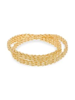 Chains 22K Goldplated Wraparound Bracelet