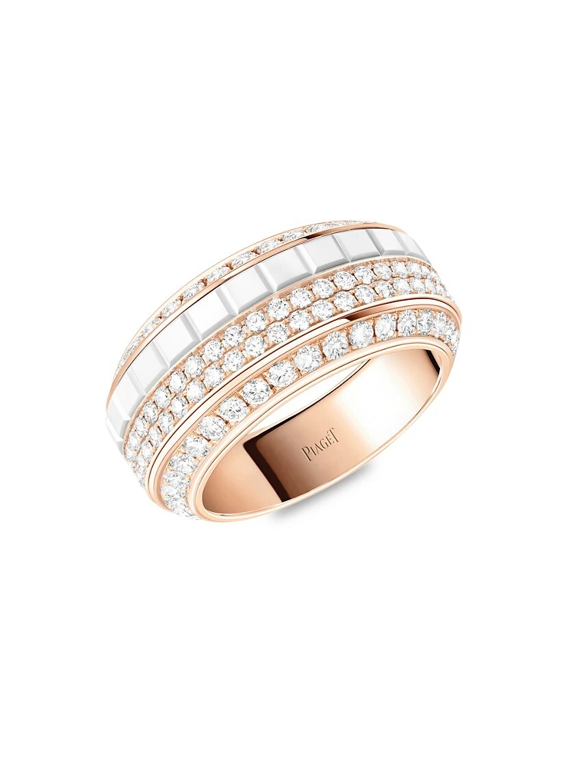 Possession 18K Rose Gold, Ceramic & Diamond Ring 3 Possession 18K Rose Gold, Ceramic & Diamond Ring