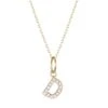 14K Yellow Gold & Diamond Initial Pendant Necklace -Fashion Jewelry & Accessories 0400015061813 LETTERD