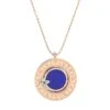 Love In Verona 18K Rose Gold & Blue Lapis Zodiac Medallion Necklace