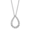 14K White Gold & 0.50 TCW Diamond Teardrop Pendant Necklace -Fashion Jewelry & Accessories 0400015135080 NOCOLOR