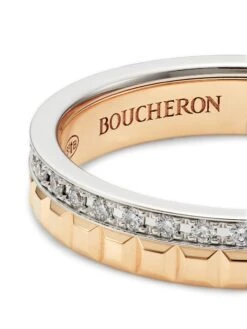Boucheron Quatre 18K Rose Gold & Diamond Wedding Band -Fashion Jewelry & Accessories 0400015194866 A2