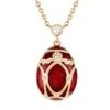 Heritage Yelagin 18K Rose Gold, Diamond & Red Guilloché Enamel Petite Egg Pendant Necklace -Fashion Jewelry & Accessories 0400015206669