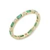 14K Yellow Gold, Emerald, & Diamond Eternity Ring -Fashion Jewelry & Accessories 0400015215141 NOCOLOR