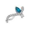 Mirage 18K White Gold, Diamond & Blue Topaz Ring 1 Mirage 18K White Gold, Diamond & Blue Topaz Ring -Fashion Jewelry & Accessories 0400015240079 WHITEGOLD