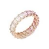 14K Rose Gold, Pink Sapphire & White Topaz Eternity Band -Fashion Jewelry & Accessories 0400015275040 ROSEGOLD