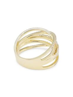 14K Yellow Gold & 0.45 TCW Diamond Stacked Ring -Fashion Jewelry & Accessories 0400015275042 A2