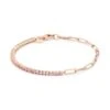 14K Rose Gold & Pink Sapphire Half-&-Half Tennis Bracelet -Fashion Jewelry & Accessories 0400015279978 ROSEGOLD