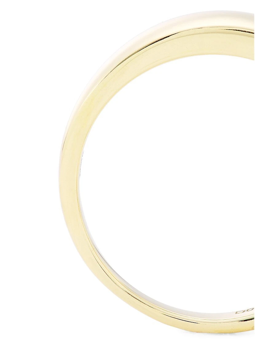 14K Yellow Gold & Emerald-Cut 0.12 TCW Diamond Dome Ring 5 14K Yellow Gold & Emerald-Cut 0.12 TCW Diamond Dome Ring - Image 3