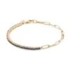 14K Yellow Gold & Blue Sapphire Half-&-Half Tennis Bracelet -Fashion Jewelry & Accessories 0400015279998 YELLOWGOLD