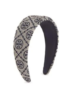 Tory Burch T Monogram Wide Canvas Headband