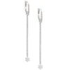 18K White Gold & Diamond Short Matchstick Drop Earrings -Fashion Jewelry & Accessories 0400015334407 WHITEGOLD