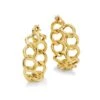 14K Gold Chain Hoop Earrings -Fashion Jewelry & Accessories 0400015344395 YELLOW