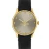 Gucci G-Timeless Yellow Gold PVD & Leather Strap Watch -Fashion Jewelry & Accessories 0400015464157 BLACK