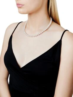 14K Yellow Gold & 7.5-8MM Akoya Pearl Necklace -Fashion Jewelry & Accessories 0400015496928 A3
