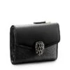 Bvlgari Serpenti Leather Compact Trifold Wallet -Fashion Jewelry & Accessories 0400015523937 BLACK