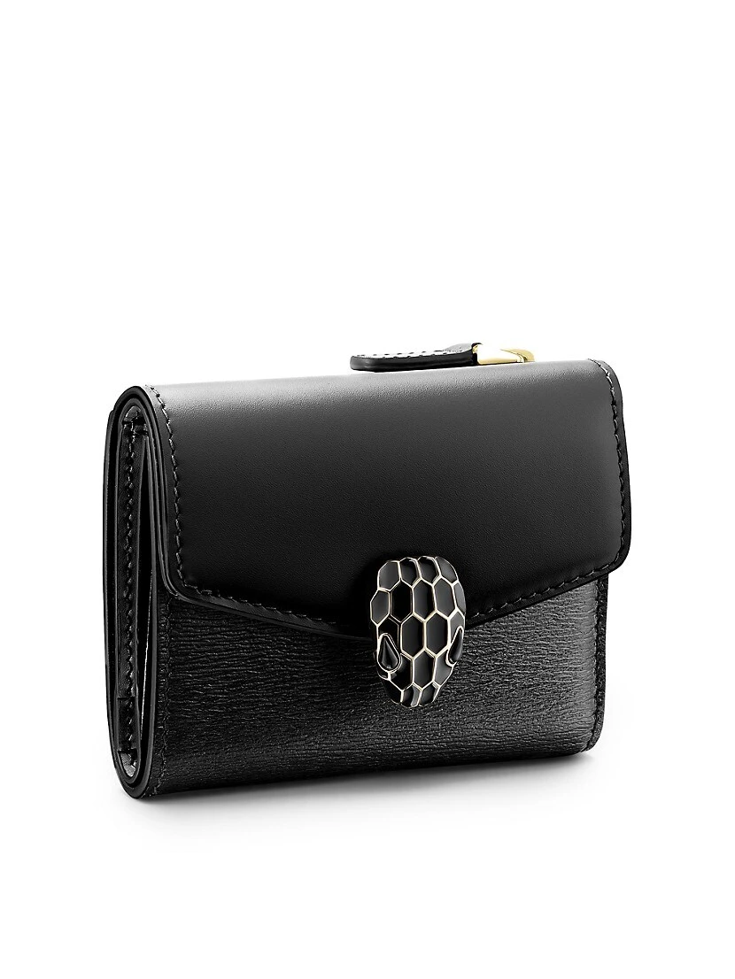 Bvlgari Serpenti Leather Compact Trifold Wallet 3 Bvlgari Serpenti Leather Compact Trifold Wallet