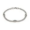 Gucci Sterling Silver & Enamel Interlocking G Gourmette Bracelet -Fashion Jewelry & Accessories 0400015593254 SILVER