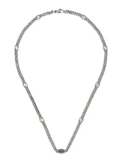 Gucci Interlocking G Sterling Silver Gourmette Necklace