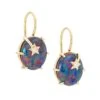 Mini Galaxy 14K Yellow Gold, Australian Opal, & Diamond Drop Earrings -Fashion Jewelry & Accessories 0400015656525 NOCOLOR