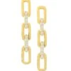 Navarra 18K Yellow Gold & Diamond Triple-Link Drop Earrings 2 Navarra 18K Yellow Gold & Diamond Triple-Link Drop Earrings -Fashion Jewelry & Accessories 0400015687677 YELLOWGOLD