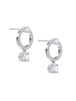 Attract Rhodium-Plated Swarovski Crystal Drop Earrings -Fashion Jewelry & Accessories 0400015812240 A2