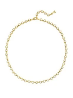 Classic 18K Gold, Diamond & Blue Moonstone Link Necklace
