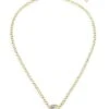 Classic 18K Gold, Diamond & Blue Moonstone Temple One Station Necklace