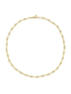 Classic 18K Gold Small River Chain Necklace