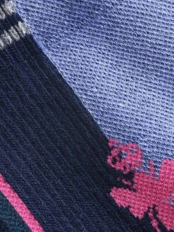 Colorblocked Cycling Socks -Fashion Jewelry & Accessories 0400015905754 PERIWINKLEINK A1