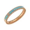 Emily In Paris 18K Rose Gold, Turquoise & Diamond Bangle -Fashion Jewelry & Accessories 0400015924865 ROSEGOLD