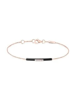 Marbella 14K Pink Gold, Enamel & Diamond Bracelet